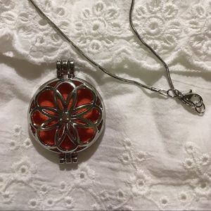 Aroma locket pendant with necklace